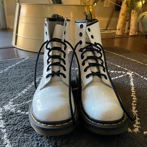 White Doc Marten boots